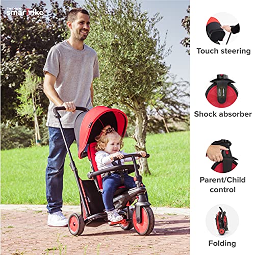 Smartrike STR3 - Triciclo Plegable para niños (1,2,3 años), Color Rojo