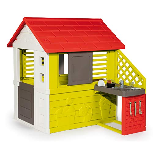 Smoby-Casa infantil Nature II con cocina y accesorios (810713), color verde