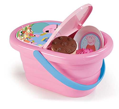 Smoby Cesta 24203, Picnic de Peppa Pig con 24 Accesorios