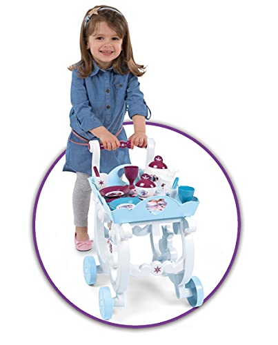 Smoby - Frozen 2 Carrito de té con bandeja extraíble, 17 accesorios (Smoby 310517)