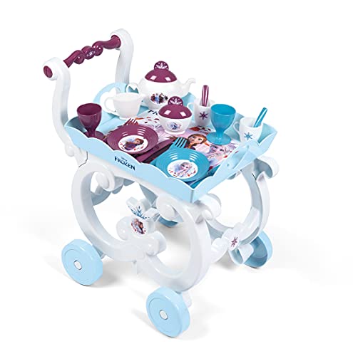 Smoby - Frozen 2 Carrito de té con bandeja extraíble, 17 accesorios (Smoby 310517)