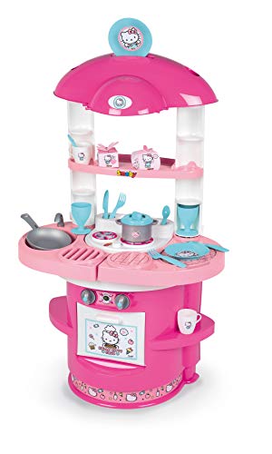 Smoby Hello Kitty - Cocina Cooky con 17 Accesorios, para Niños a partir de 3 Años - 72 x 30 x 80 cm