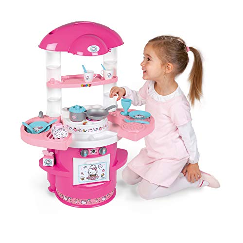 Smoby Hello Kitty - Cocina Cooky con 17 Accesorios, para Niños a partir de 3 Años - 72 x 30 x 80 cm