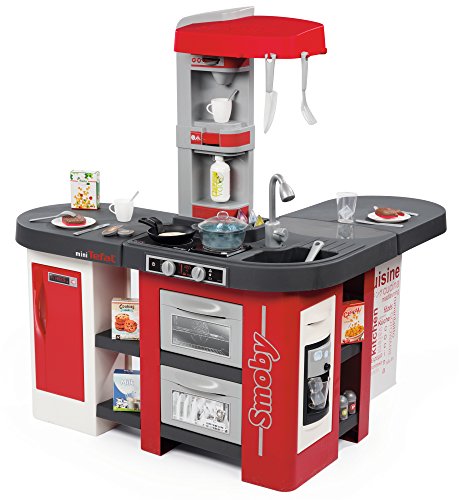 SMOBY - Kitchen Studio XXL Bubble con 38 accesorios, simula el efecto del agua hirviendo, refrigerador, horno, lavavajillas, dispensador de hielo, cafetera, 7600311025 , color/modelo surtido