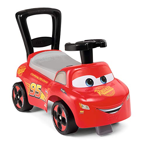 Smoby Mi Primer Coche de Cars, Coche para niños con Compartimento de Almacenamiento y protección antivuelco, para Interiores y Exteriores, diseño de Cars, para niños a Partir de 10 Meses, Color Rojo