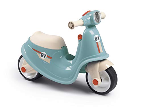 Smoby Moto Scooter Correpasillos Azul, Con Llave de Contacto Mecánica, Para Niños a Partir de 18 Meses, color (721006)