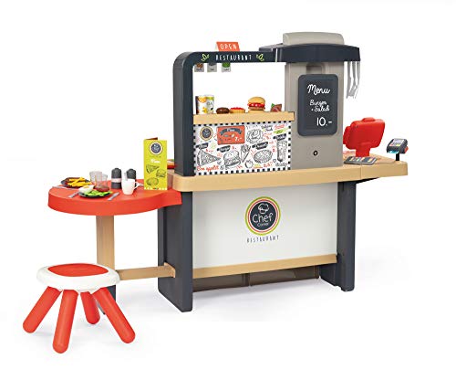 Smoby - Restaurante Chef Corner Extra Grande con Altura Ajustable, para Niños a partir de 3 Años, 76 x 23.5 x 82 cm