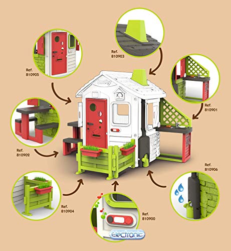 Smoby- Timbre Electrónico Casita, Compatible con Modelos de Las Casitas Smoby, para Niños a Partir de 2 años