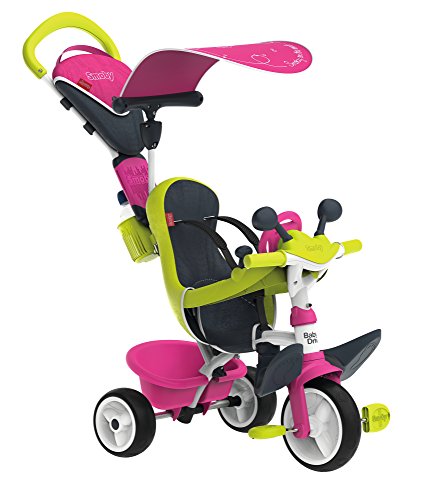 Smoby- Triciclo Baby Driver, Color rosa (741201)