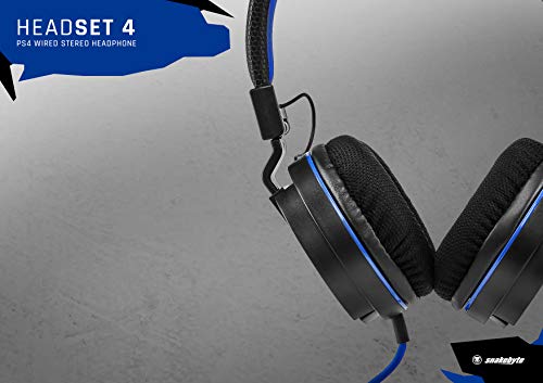 Snakebyte Head:Set 4 Binaural Diadema Negro, Azul - Auriculares con micrófono (Consola de Juegos, Binaural, Diadema, Negro, Azul, Giratorio, Playstation 4)