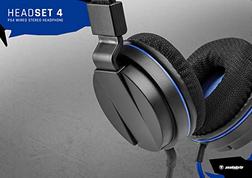 Snakebyte Head:Set 4 Binaural Diadema Negro, Azul - Auriculares con micrófono (Consola de Juegos, Binaural, Diadema, Negro, Azul, Giratorio, Playstation 4)