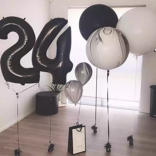 SNOWZAN Globo de 12º cumpleaños para niña, color negro, número 12, globos gigantes de helio, número 12, globos con números grandes de 12 años, XXL de 12 años, 32 pulgadas, número gigante para fiesta