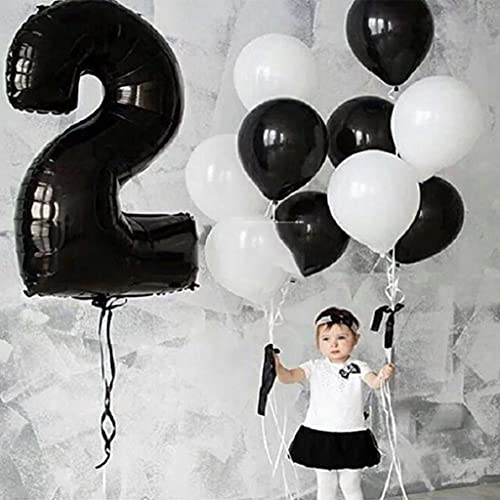 SNOWZAN Globo de 12º cumpleaños para niña, color negro, número 12, globos gigantes de helio, número 12, globos con números grandes de 12 años, XXL de 12 años, 32 pulgadas, número gigante para fiesta