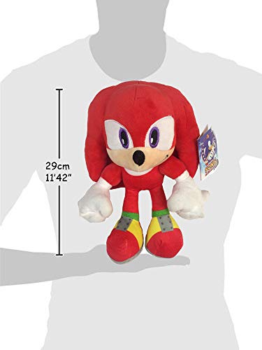 Sonic - Peluche Knuckles The Echidna 11'40"/29cm Color Rojo Calidad Super Soft