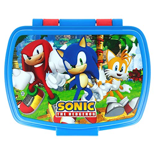 | Sonic | Sandwichera Para Niños Decorada - Fiambrera Infantil | Caja Para El Almuerzo Y Porta Merienda Para Colegio - Lonchera