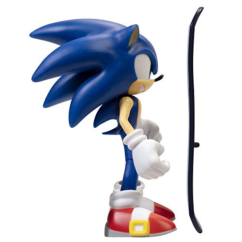 Sonic The Hedgehog Figura de acción sónica Moderna de 4 Pulgadas con Accesorio para Tabla de Snowboard.