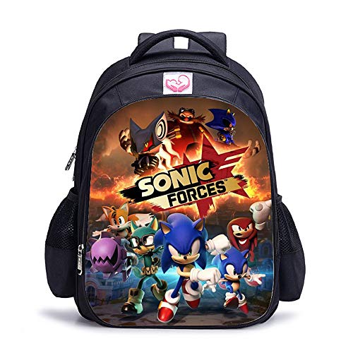 Sonic The Hedgehog Mochila para niños, niñas adolescentes con impresión 3D grande mochila de viaje para hombres y mujeres Anime Laptop Mochilas Libro Bolsas Adulto Bolsa de hombro Daypacks Merchandise