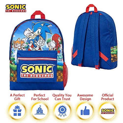 Sonic The Hedgehog Mochilas Escolares Para Niños, Mochila Niño Gran Capacidad, Mochila Infantil para Deporte Viaje Colegio, Regalos Para Niños Adolescentes