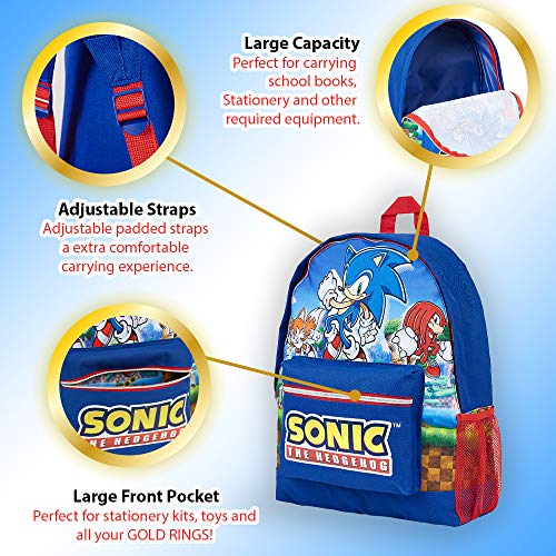 Sonic The Hedgehog Mochilas Escolares Para Niños, Mochila Niño Gran Capacidad, Mochila Infantil para Deporte Viaje Colegio, Regalos Para Niños Adolescentes