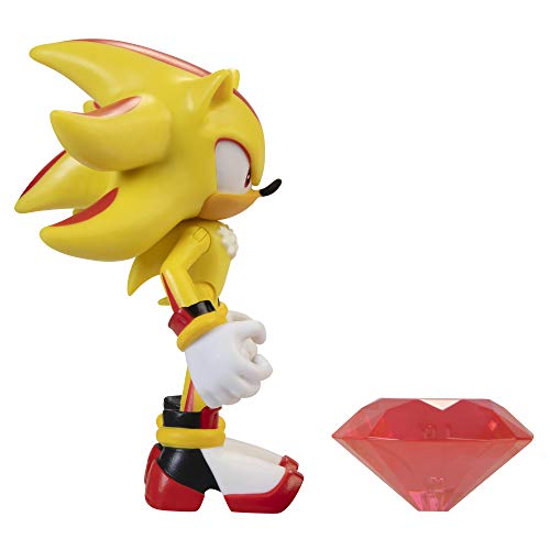 Sonic - The Hedgehog- Sonic - Figuras de 10 cm, Color Verde Esmeralda, Amarillo, Extra-Large (Jakks 407004)