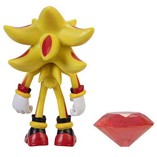 Sonic - The Hedgehog- Sonic - Figuras de 10 cm, Color Verde Esmeralda, Amarillo, Extra-Large (Jakks 407004)