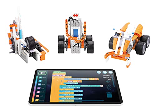 SPC Apitor SuperBot, robot educativo STEAM,  18 robots prediseñados y más de 400 piezas para crear construcciones propias, control remoto mediante app, compatibilidad con resto de plataformas