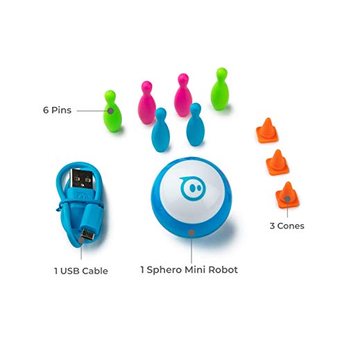 Sphero-Mini Azul Esfera robótica controlada por una aplicación juguete para el aprendizaje y programación en STEM, apto para mayores de 8 años, color (M001BRW)