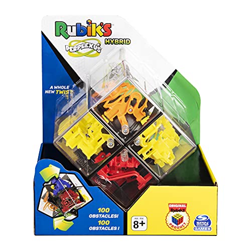 Spin Master Games Rubik’s Perplexus Hybrid 2 x 2, Challenging Puzzle Maze Skill Game, for Adults Kids Ages 8 and Up Rubik's Bola Abyrinth cubo Rubik, color gris (6058355)