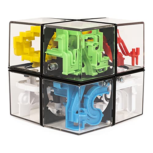 Spin Master Games Rubik’s Perplexus Hybrid 2 x 2, Challenging Puzzle Maze Skill Game, for Adults Kids Ages 8 and Up Rubik's Bola Abyrinth cubo Rubik, color gris (6058355)