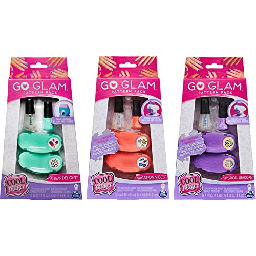 Spin Master GoGlam Fashion Cool Maker: Go Glam Pattern Pack Nail Stamper-Daydream, color rosa, púrpura (6046865) , color/modelo surtido