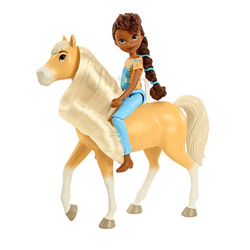 Spirit Pru con Chica Linda Muñeca articulada con caballo de juguete con crin y cabeza articulada (Mattel GXF22)