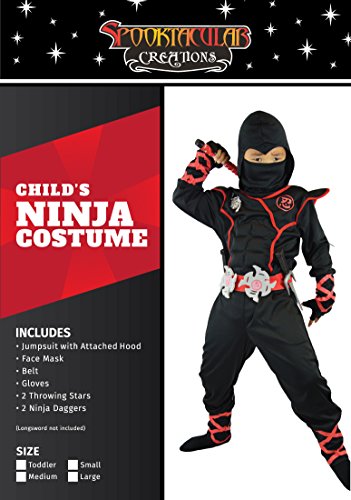 Spooktacular Creations Disfraz de Ninja para Niños (L)