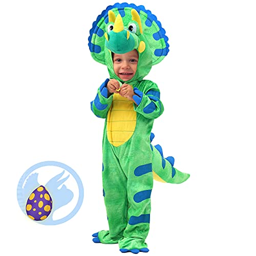 Spooktacular Creations Triceratops pequeño Traje Verde