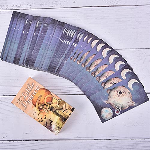 SSSSY Tarot 78 Tarjeta de Cubierta y folleto de instrucción Adivinación Lectura Lectura Luna Cerca de mí Principiantes Tarot de la pequeña Cubierta de Tarjetas de príncipe