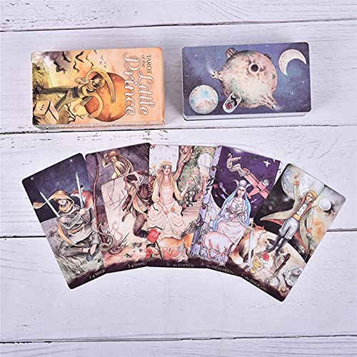 SSSSY Tarot 78 Tarjeta de Cubierta y folleto de instrucción Adivinación Lectura Lectura Luna Cerca de mí Principiantes Tarot de la pequeña Cubierta de Tarjetas de príncipe