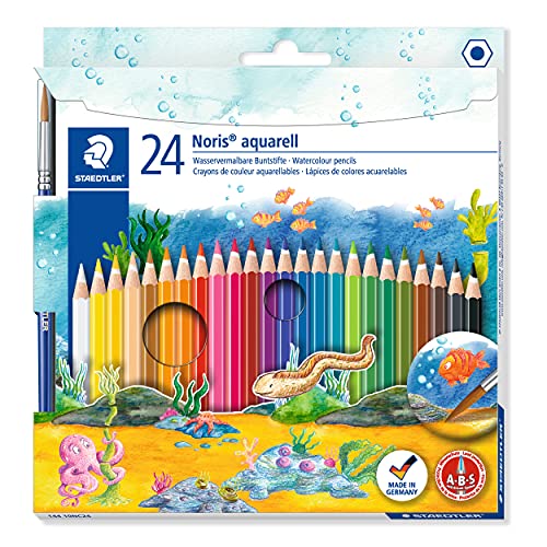 STAEDTLER-Noris Club aquarell 10 Estuche con 24 lápices, multicolor, (144 10NC24)