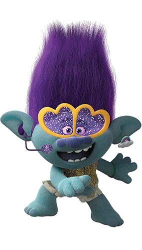 Star Cutouts Ltd SC1502 Star Cutouts Mini Branch Gafas Trolls World Tour Altura 93 cm Ancho 63 cm Multicolor