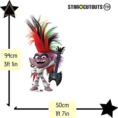 Star Cutouts-SC1504 Barb Trolls World Tour Lifesize-Figura Decorativa (cartón, 94 x 50 cm), Multicolor (SC1504)