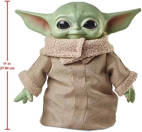 Star Wars Baby Yoda El niño de la Serie The Mandalorian, Figura Peluche de 28 cm (Mattel GWD85)