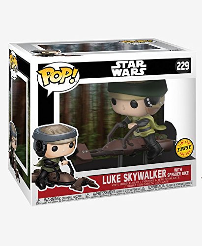 Star Wars CHASE Luke Skywalker on Speeder Bike Deluxe Pop! Vinyl Bobble Head (Luke Skywalker)