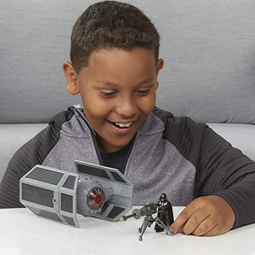 Star Wars - Mission Fleet - Stellar Class Darth Vader Tie Advanced - Figura y Caza Tie a Escala, de 6,35 cm, Juguetes para niños a Partir de 4 años