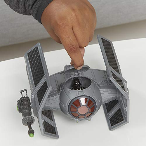 Star Wars - Mission Fleet - Stellar Class Darth Vader Tie Advanced - Figura y Caza Tie a Escala, de 6,35 cm, Juguetes para niños a Partir de 4 años