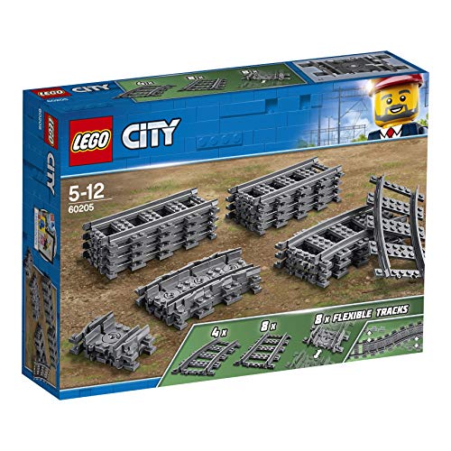 Steinchenwelt Lego City 60205 - Juego de 2 rieles y 60238 para el ferrocarril teledirigido