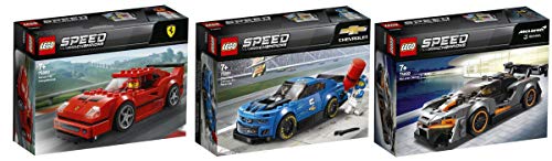 Steinchenwelt Lego® Speed Champions 75890 Ferrari F40 Competizione + 75891 Chevrolet Camaro ZL1 + 75892 McLaren Senna.