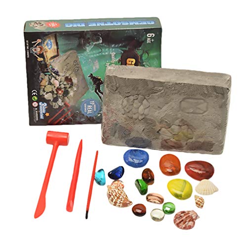 STOBOK Kit de Excavación de Piedras Preciosas Kit de Excavación de Gemas Descubrimiento de Tesoros Gran Regalo para Niños Fiesta Arqueología Paleontología Ciencia Educativa