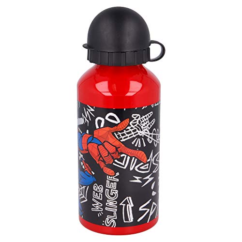 Stor Botella Aluminio 400 ML | Spiderman Urban Web