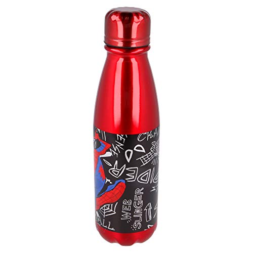 Stor Botella Aluminio Infantil 600 ML | Spiderman Urban Web