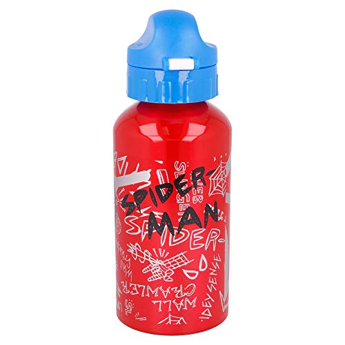 Stor Spiderman| Botella De Aluminio para Niños - Cantimplora Infantil - Botella de Agua Reutilizable - 500 ML