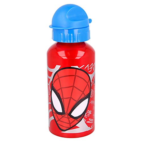 Stor Spiderman| Botella De Aluminio para Niños - Cantimplora Infantil - Botella de Agua Reutilizable - 500 ML