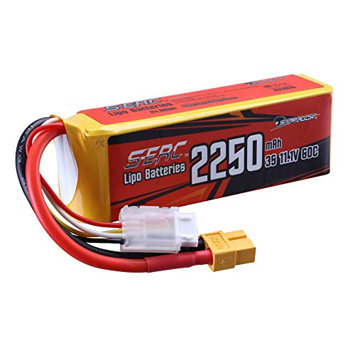 SUNPADOW 3S - Batería de polímero de litio (11,1 V, 60 C, 2250 mAh, con conector XT60, para cuadricóptero, cuadricóptero, FPV, modelo Racing Hobby